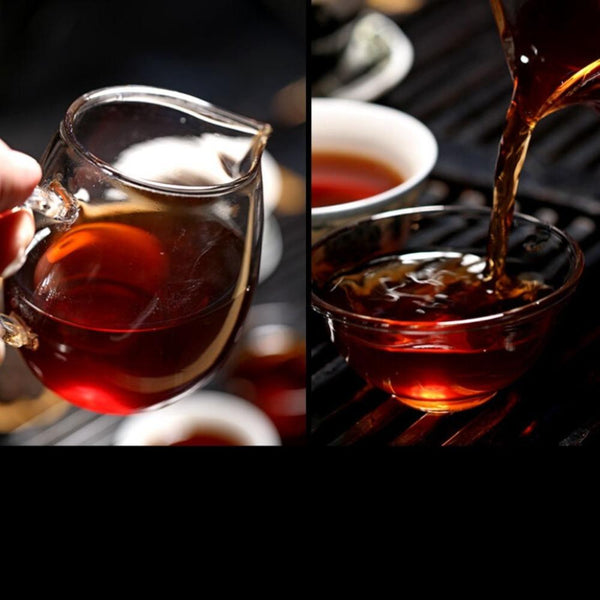 HelloYoungTea 2499g Ripe Pu erh Tea Cake Yunnan Ruyi Qizi Black Chinese Tea 7 Pieces