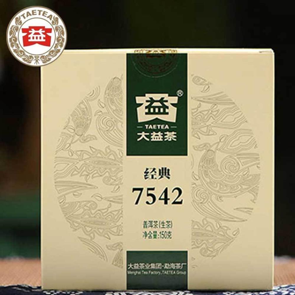HelloYoungTea 150g TAETEA 7542 Raw Puer Tea Cake Dayi Menghai Sheng Pu-erh