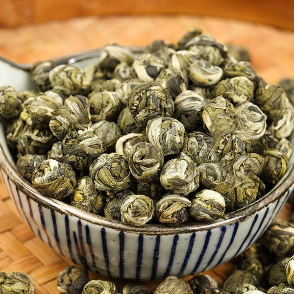 HelloYoungTea Jasmine Pearl Tea - Jasmine Dragon Pearls Green Tea with Delightful Aroma 125g/200g/400g