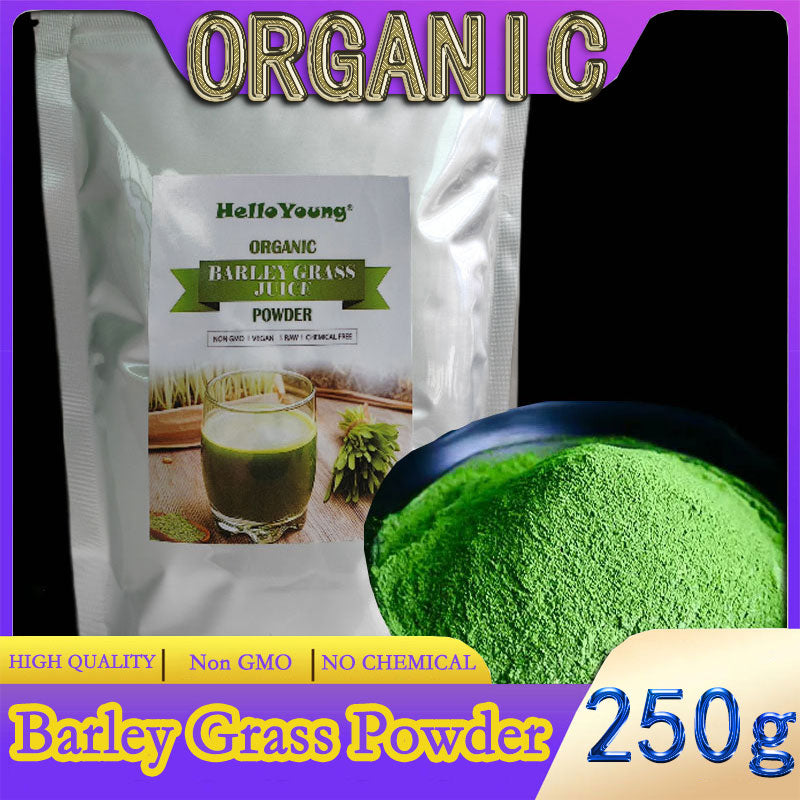 HelloYoung barley powder pure organic Organic Barley Grass Powder original 250g barley grass official store Protein. Great for Juices, Smoothies