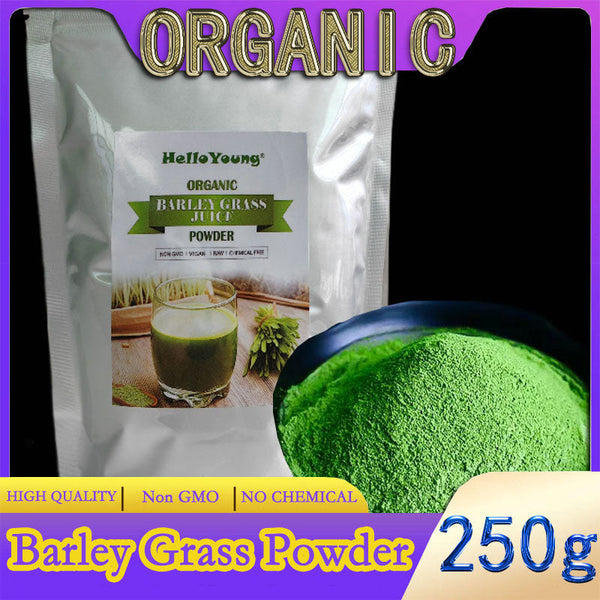 HelloYoung barley powder pure organic Organic Barley Grass Powder original 250g barley grass official store Protein. Great for Juices, Smoothies