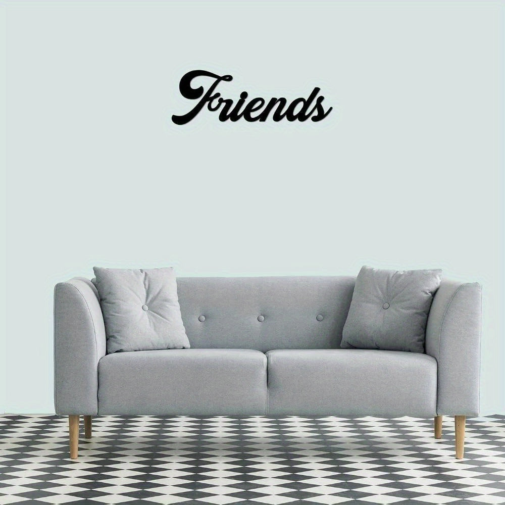 CIFbuy™ Wrought Iron "Amis Love" Wall Art - Unique Metal Silhouette Decor, Handcrafted Iron Wall Hanging for Modern Home & Apartment, Eye-Catching Interior Accent with Distinctive Tribal Design, Collectible Figurines.