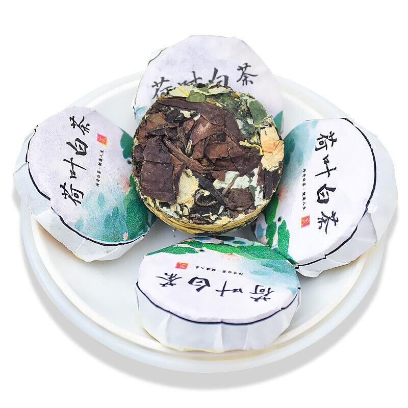 HelloYoungTea Fujian Lotus Leaf Old White Tea Gongmei White Tea Chenpi Mini White Tea Cake