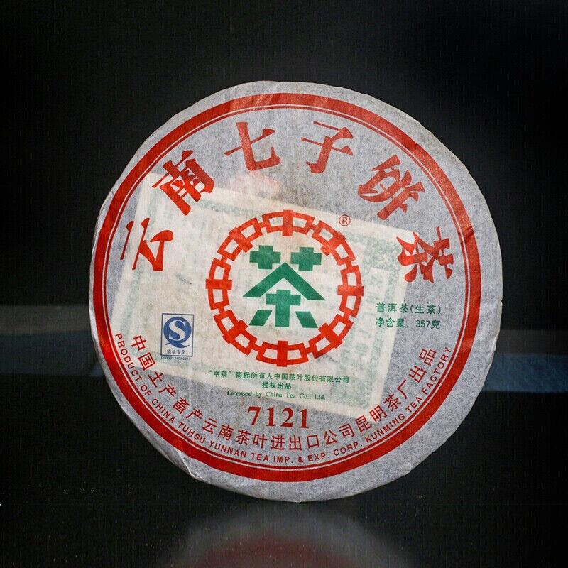 CHINATEA Kunming Tea Factory CNNP 7121 Pu'er Tea Cake 2007 357g Raw Pu-erh Puer