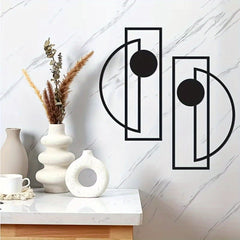 CIFbuy™ Stunning Iron Artfully Crafted Set of 2 Streamlined Wall Decor - Minimalist Abstract Vertical Displays, Modern Metal Decor Enhances Interior with Stylish Wall Sculpture Charm - Wall Sculptures.