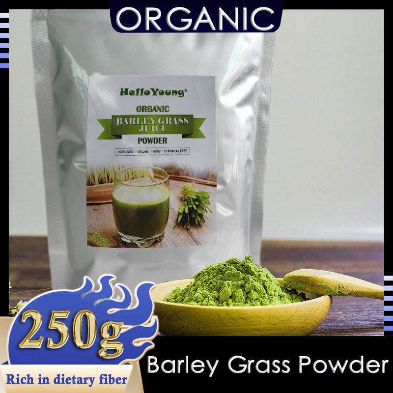 HelloYoung Barley Grass Powder Original 100% healthy Pure Organic Barley for weight loss body detox keto diet Barley grass powder healthy slimming drink Main image
