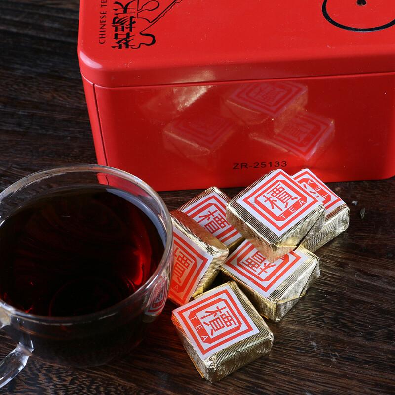 HelloYoungTea 2003 Pu-Erh Brick Tea 250g Iron Box Health Care Black Tea