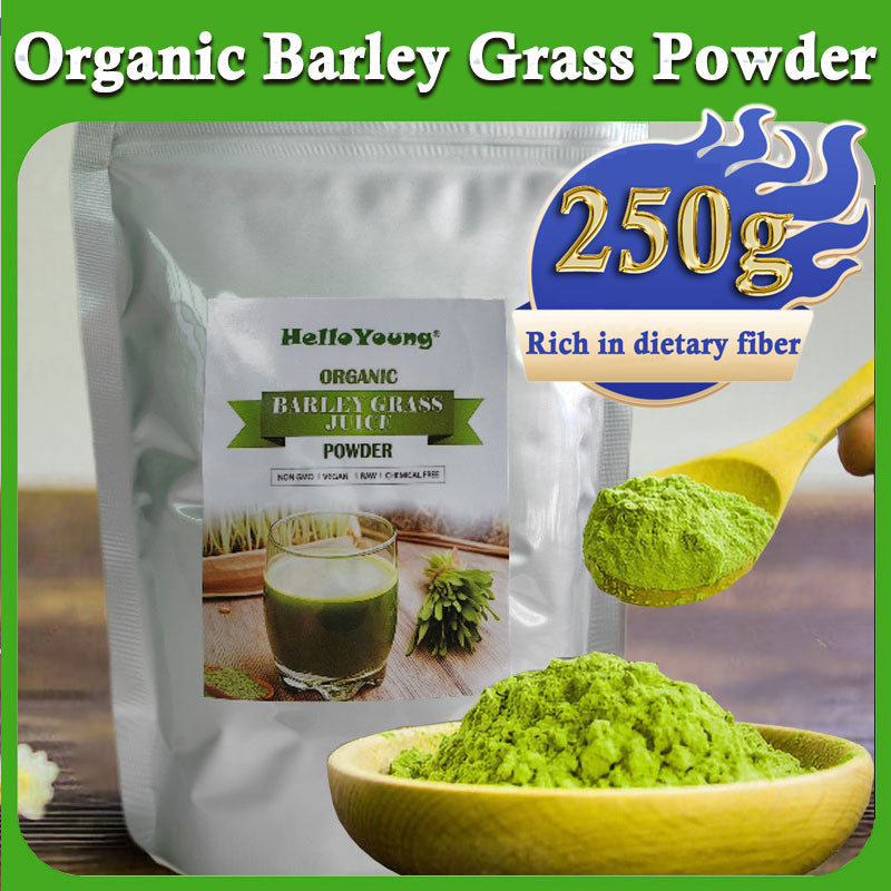 HelloYoung Organic Barley Powder 100% Pure and Natural, No Additives and Preservatives Barley Low Carb Diabetic Friendly e for weight loss