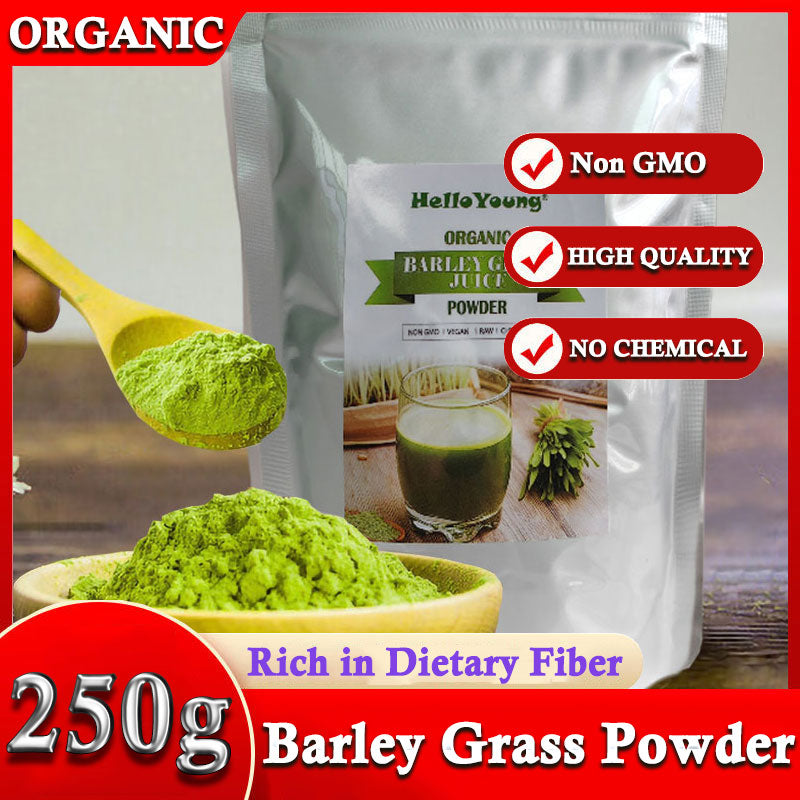 HelloYoung Organic Barley Grass Powder 250g burning fat, purifying liver, lowering cholesterol Main image