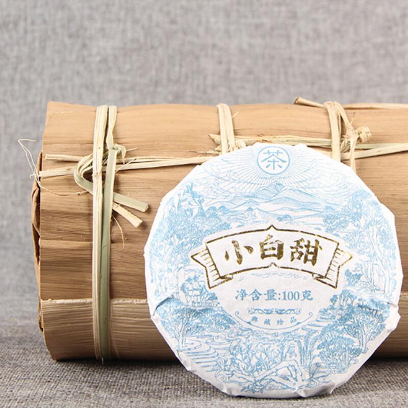 HelloYoungTea White Tea Cake Natural Aged Tree Xiao Bai Tian 100g