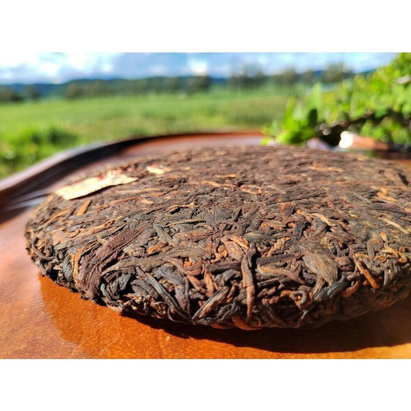 357g Icelandic Pu'er Tea Yunnan Pu'er Ripe Tea Cake Golden Buds Seven Seeds Cake