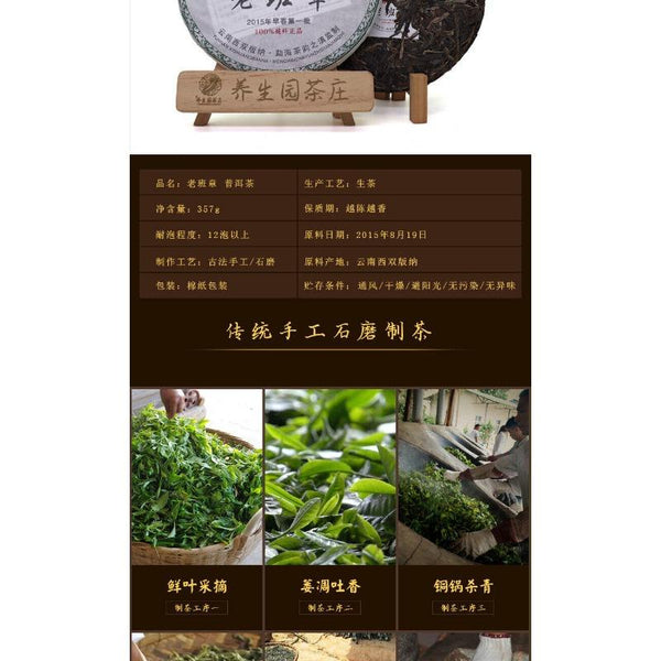 HelloYoungTea 357g Yunnan Pu'er Tea Cake Early Spring OldBanzhang SevenSeed Cake Pu'er Raw Tea
