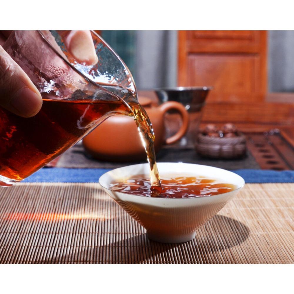 HelloYoungTea Yunnan Old Tree Pu-erh Tea 357g Early Spring Ripe Puer Cake Healthy Black Tea