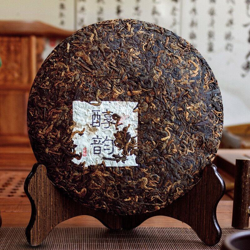 HelloYoungTea Pu'er Ripe Tea Yunnan Seven Cakes Tea Bamboo Shell Whole Mention Pack Tea Cake