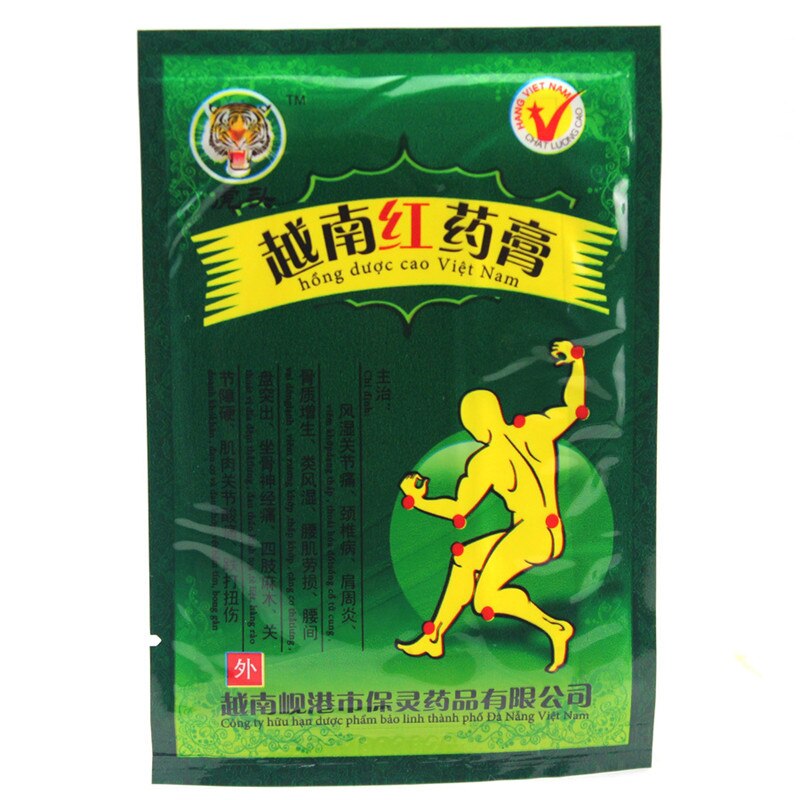 Vietnam Red Tiger Balm Treatment Plaster Shoulder Muscle Joint Pain Stiff Patch Relief Health Care 48Pcs/6Bags