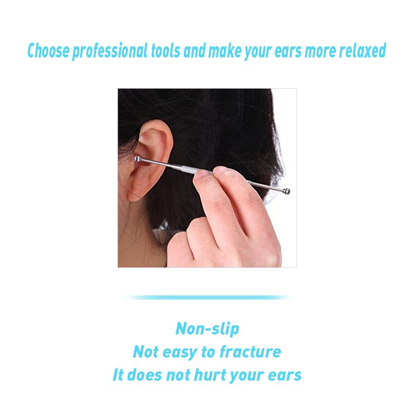 Earpick Wax Remover Curette Removal Ears Spoon Cleaning Tools Anti-slip Ear Pick Ear Cleaner Tool Health Care Main image