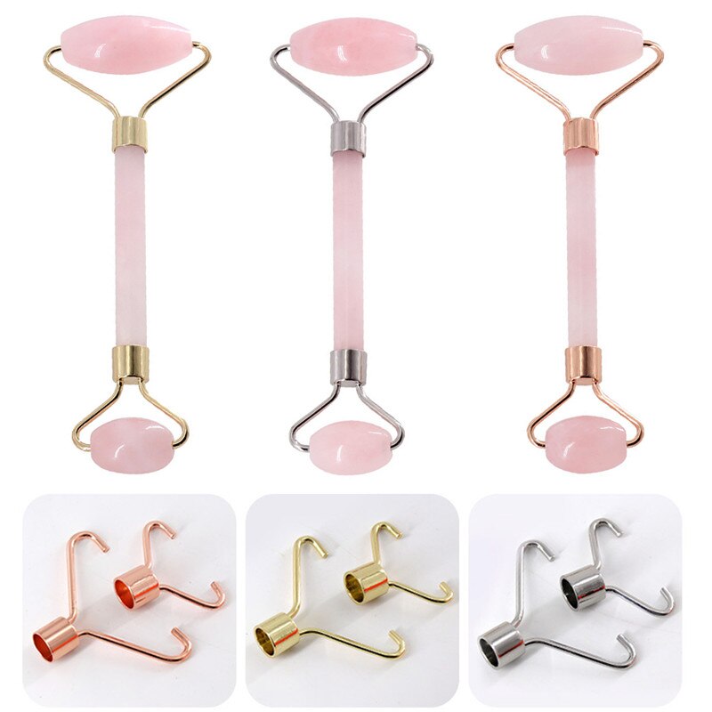 Rose Quartz Roller Slimming Face Massager Face Lifting Natural Jade Facial Massage Roller Stone Skin Massage Beauty Care Tools