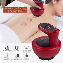 Electric Guasha Massager Ultrasonic RF Scraping Tool Fat Removal Body Slimming Stimulate Acupoint Detoxification Cupping Massage