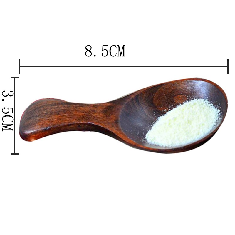1Pcs Hot Selling Small Little Mini Natural Wooden Spoon Scoop Tea Honey Coffee Condiment Salt Sugar Spoon Main image