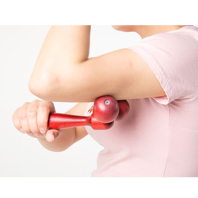 Wooden Eye Face Roller Health Care Massager Primary Wood Color Relaxing Neck Chin Slimming Face-lift Massage Tool Secondary image