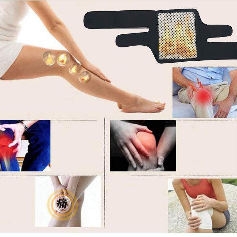 Knee Brace Support Kneepad Protector Tourmaline Self heating Belt Magnetic Protective Knee Massage Therapy Arthritis 2 PCS/lot Main image
