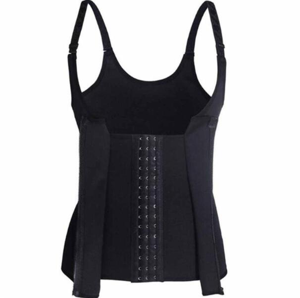 Shoulder Strap Waist Trainer Slimming Belt Vest Corset Women Zipper Hook Body Shaper Waist Cincher Slimming Weight Loss