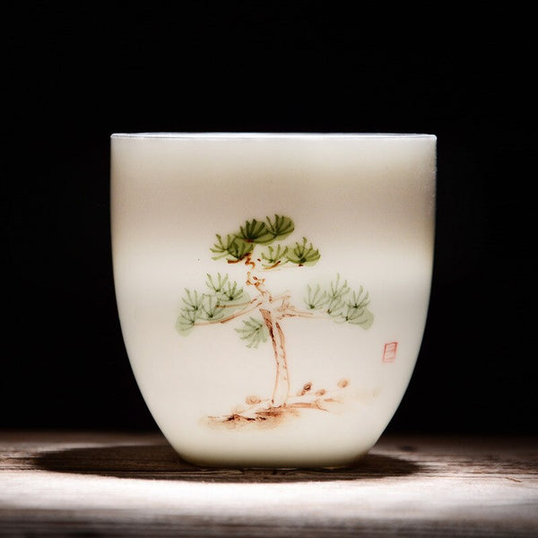 6 PCS/LotTraditional Chinese Tea Cup Ceramic Advanced Porcelain Tea Set Accessories Teacups Drinkware Dropshipping