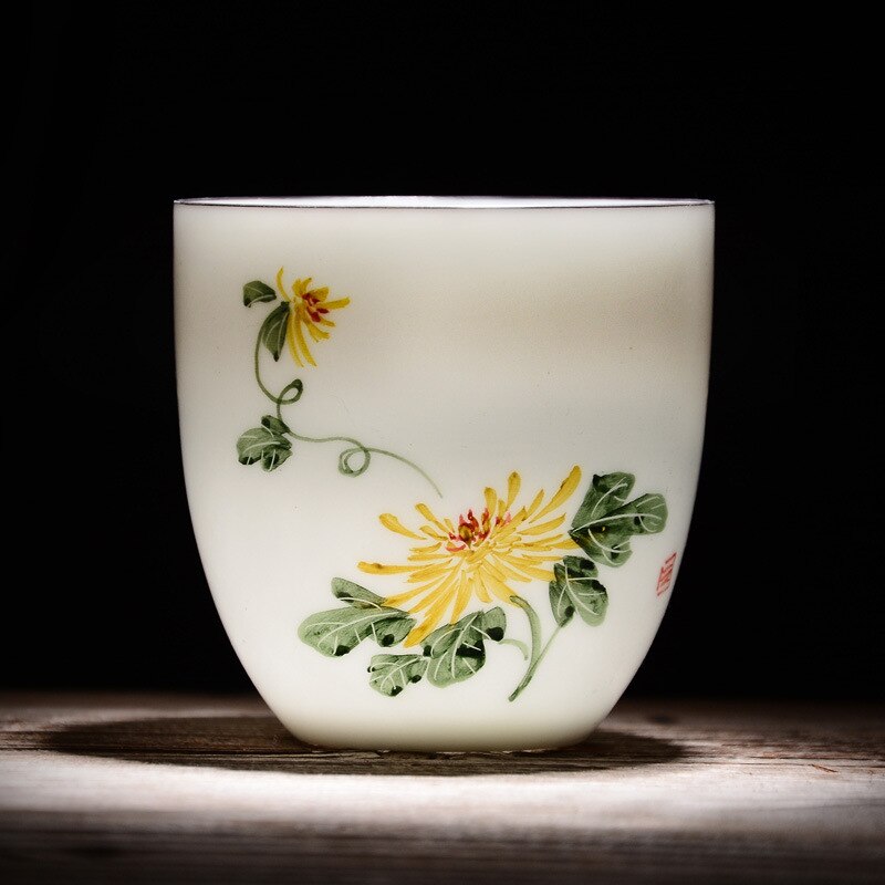 6 PCS/LotTraditional Chinese Tea Cup Ceramic Advanced Porcelain Tea Set Accessories Teacups Drinkware Dropshipping Secondary image