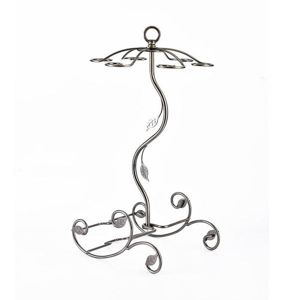 Iron Wire Maple Leaf Hollow Wine Rack Stand Hanging Drinking Glasses Stemware Rack Shelf Wine Bottle & Glass Cup Holder Display