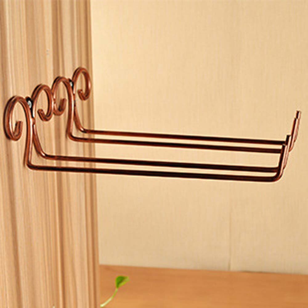 Hanging Metal Wine Cup Rack Silver/Gold Bar Single/Double Rack Wine Stemware Glass Bottle Goblet Inverted Holder