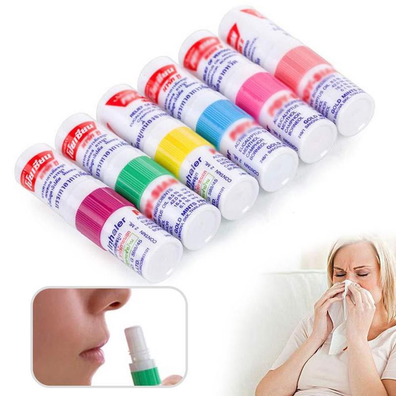 1pc Thailand Nasal Inhaler Poy sian Mark 2 Herbal Nasal Inhaler Poy Sian Stick Mint Cylinder Oil Brancing Breezy Asthma Main image