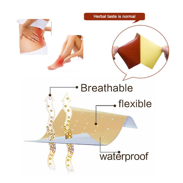 Medicated Plaster Shaolin Medicine Knee Pain Relief Adhesive Patch Joint Back Medicated Plaster Pain Relieving 32Pcs/4bags