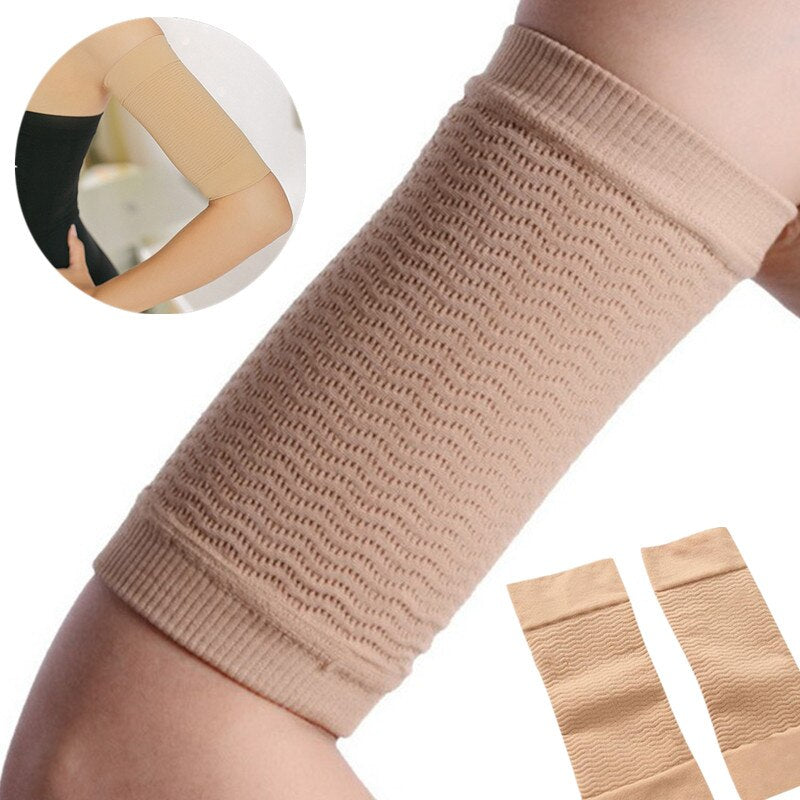 2pcs/lot  Weight Loss Calories Compression Arm Leg Shaper Sleeve Varicose Veins Support Tennis Fitness Elbow Socks Slimming Wrap