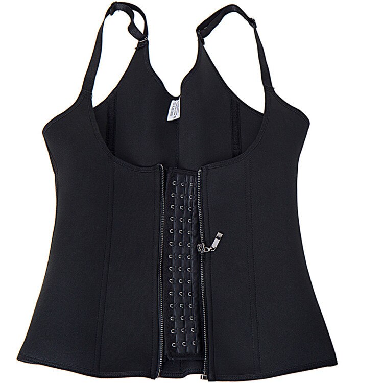 Shoulder Strap Waist Trainer Slimming Belt Vest Corset Women Zipper Hook Body Shaper Waist Cincher Slimming Weight Loss