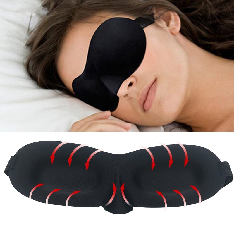 3D Sleeping eye mask Aid Eye Mask Cover Patch Paded Soft Sleeping Mask Blindfold Eye Relax Massager Beauty Tools