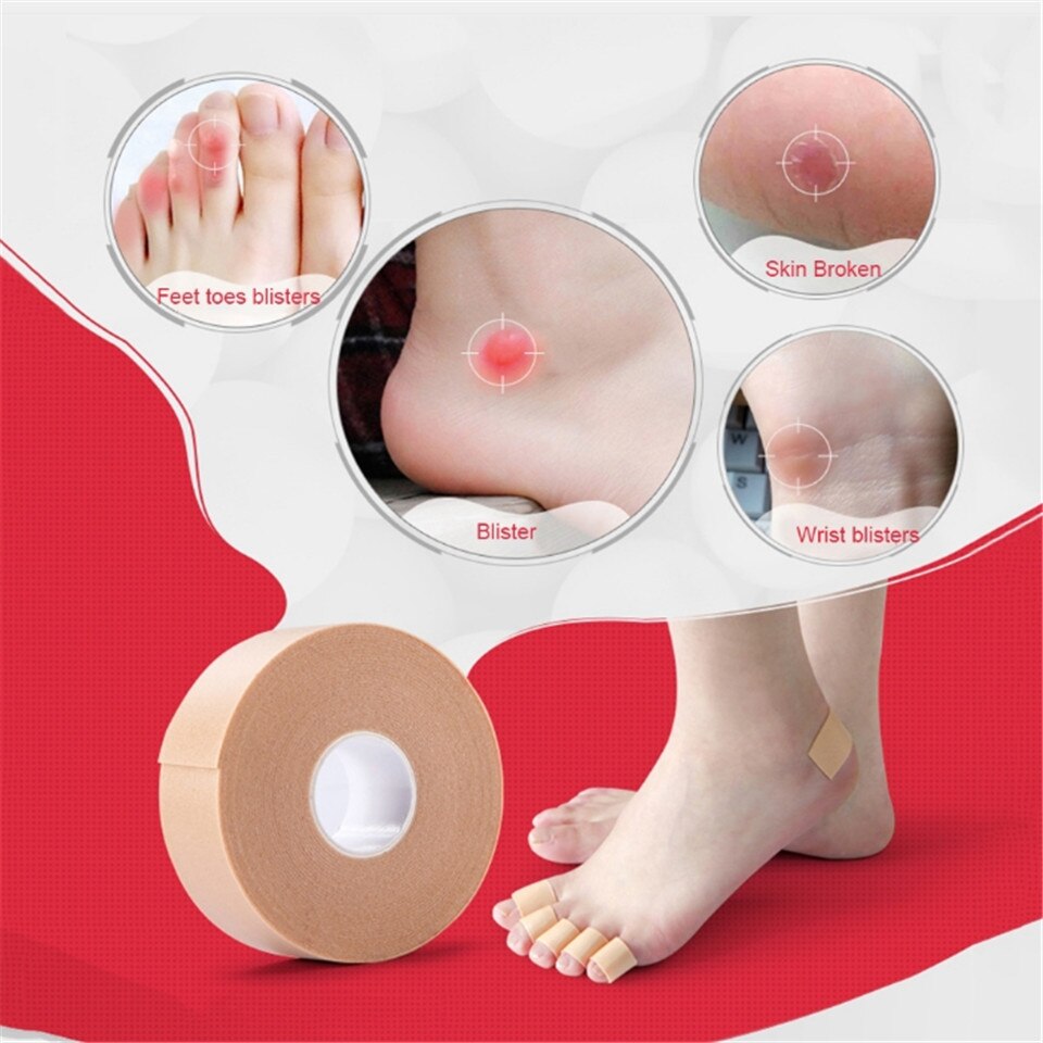 5m length Water proof Foam Foot Heel Sticker Broken Toe Finger Bandage Braces Supports Toe Wrist Blister Relief Anti-Friction