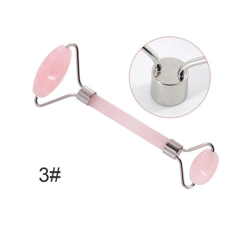 Rose Quartz Roller Slimming Face Massager Face Lifting Natural Jade Facial Massage Roller Stone Skin Massage Beauty Care Tools