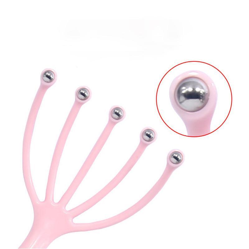 1Pc Five Finger Relax Massager Head Hair Held SPA Scalp Neck Stress Release Head Physician Steel Ball Massage Relaxation