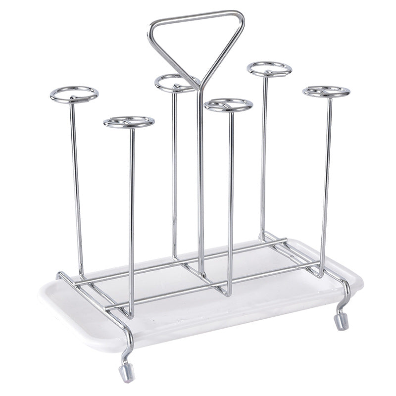 Metal Glass Cup Water Storage Shelf Drying Cup Drainage Organizer Kitchen Stand Glass Holder Drain Rack for Home Kitchen Main image