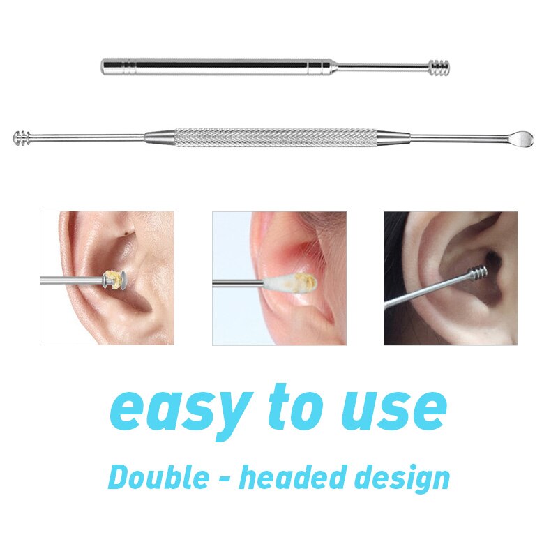 Earpick Wax Remover Curette Removal Ears Spoon Cleaning Tools Anti-slip Ear Pick Ear Cleaner Tool Health Care Secondary image