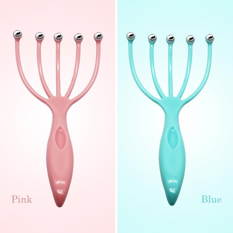 1Pc Five Finger Relax Massager Head Hair Held SPA Scalp Neck Stress Release Head Physician Steel Ball Massage Relaxation