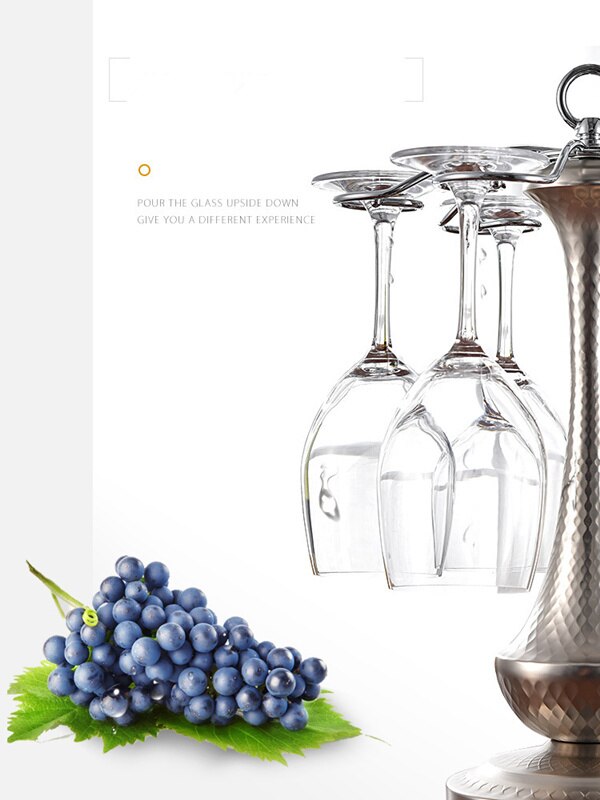 Creative Iron Wire Wine Rack Stand Hanging Drinking Glasses Stemware Rack Shelf Wine Bottle & Glass Cup Holder Display