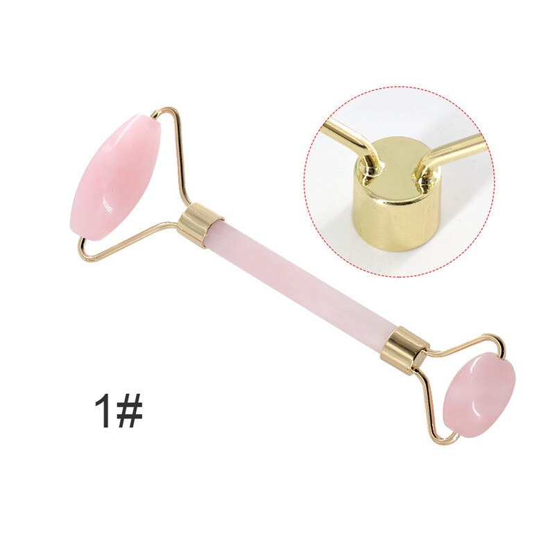 Rose Quartz Roller Slimming Face Massager Face Lifting Natural Jade Facial Massage Roller Stone Skin Massage Beauty Care Tools