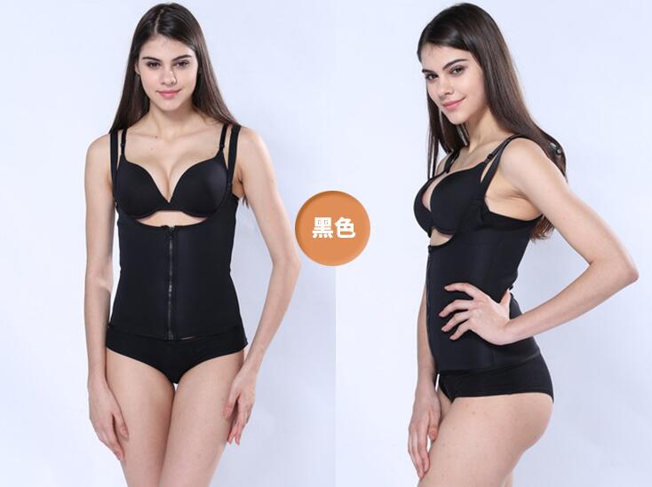 Shoulder Strap Waist Trainer Slimming Belt Vest Corset Women Zipper Hook Body Shaper Waist Cincher Slimming Weight Loss