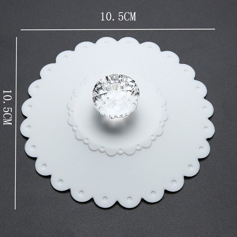 1pc Lace Silicone Dustproof Leakproof Reusable Silicone Diamond Cup Lid Insulation Cover Thermal Insulation Cup Cover Seal Cover Secondary image