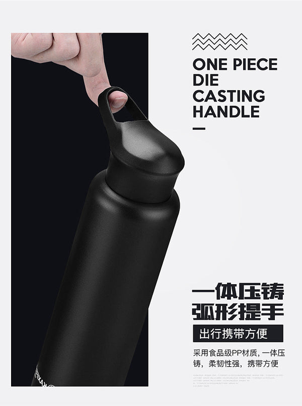 Vacuum Insulated Bike Bicycle Cycling Sports Water Bottle Stainless Steel Flask Jar Leak-proof Canteen 550mL 750mL