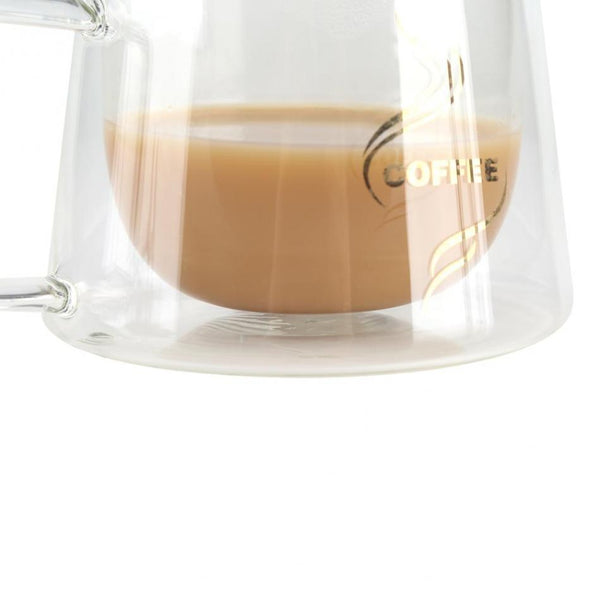 Double-Wall Insulated Glass Coffee Cup Glass Cup Office Garden Cafe Home Heat Resistant Mug Glassware Coffee Tea Milk Cafe Cup
