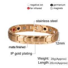 New Hot Men Magnetic Therapy Bracelet Classic Titanium Steel Anti-snoring Health Care Anti Snore Wrist Watch Sleep Snoring