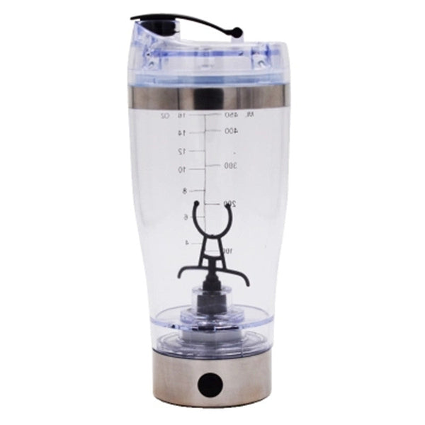 New Protein Powder Shakes Bottle Leakproof Lid Stainless Steel Electric Shaker Water Bottle Auto Stirring Coffee Glass 450ml
