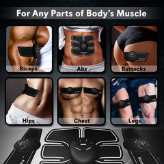 EMS Wireless Muscle Stimulator Trainer Smart Fitness Abdominal Training Electric Weight Loss Stickers Body Slimming Belt Unisex